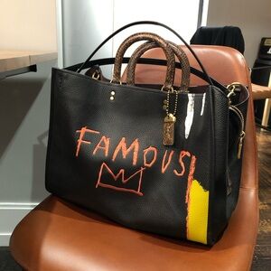 LTD EDITION: Coach x Jean Michel Basquiat 👑 Black Rogue 39 3-Way Bag
